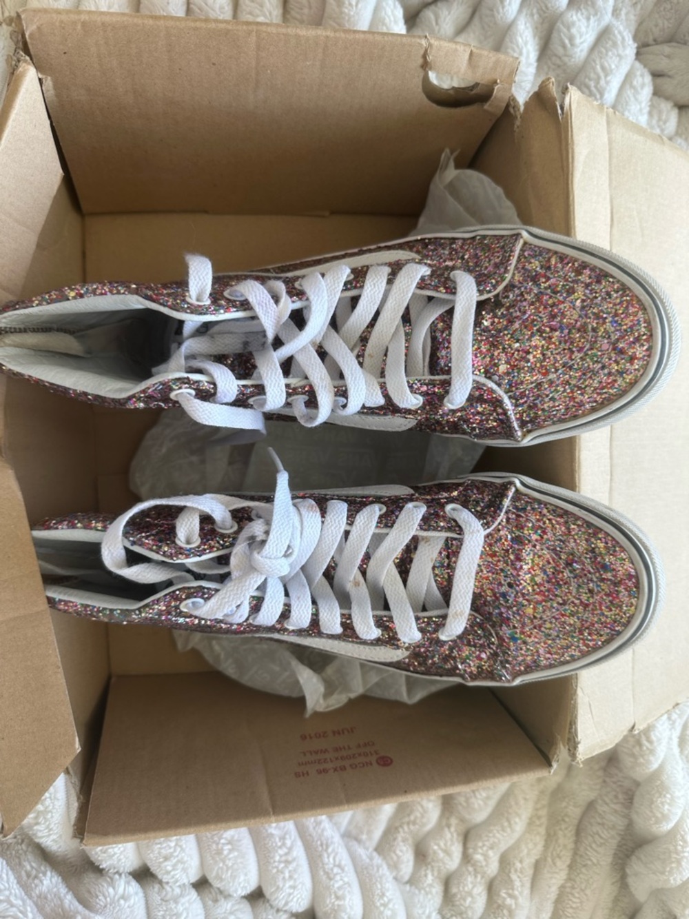 Vans Multicolor Glitter High-Top Sneakers
